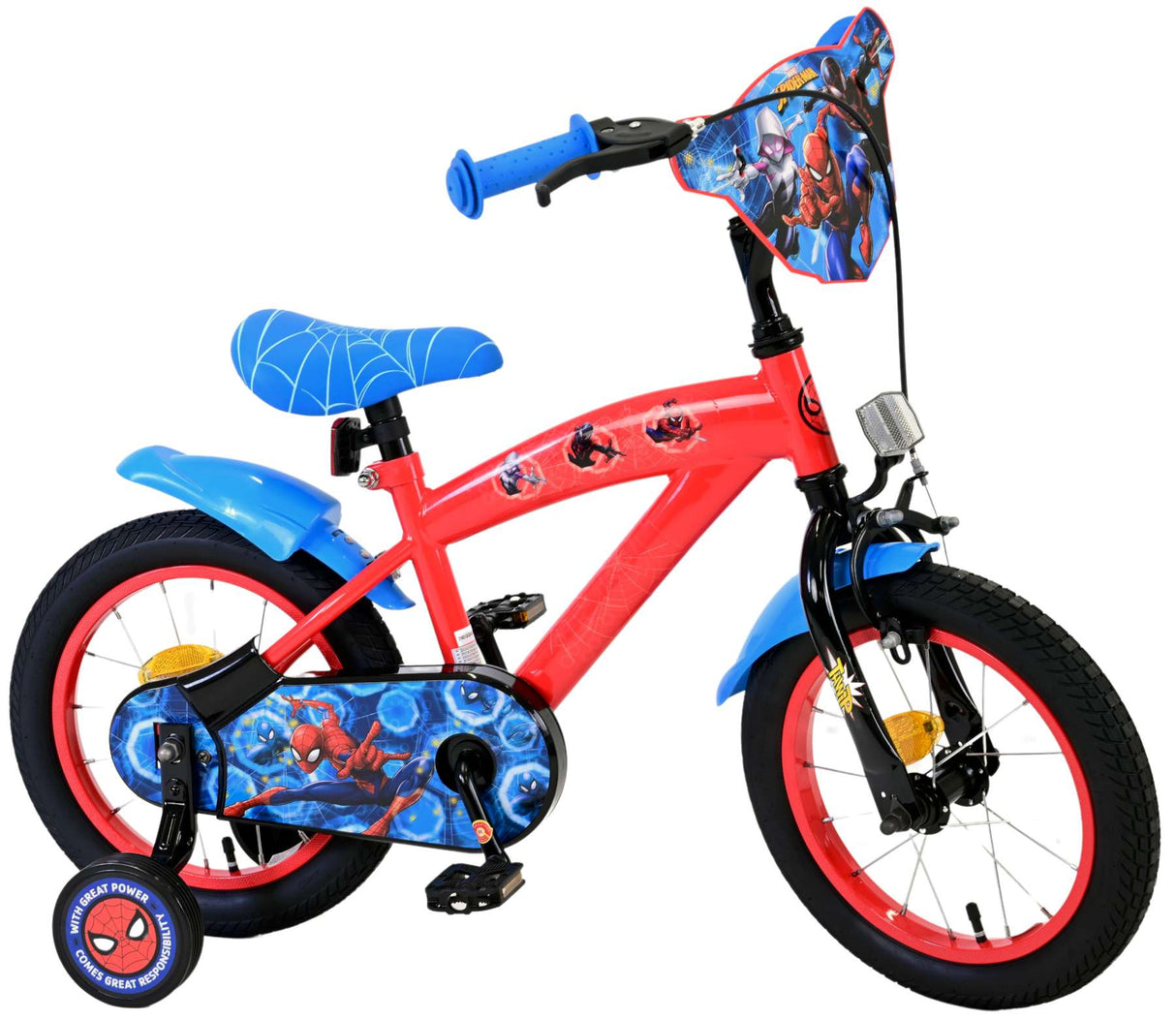 Spiderman Marvel Spider -Man børnecykel - drenge - 14 tommer - rødblå
