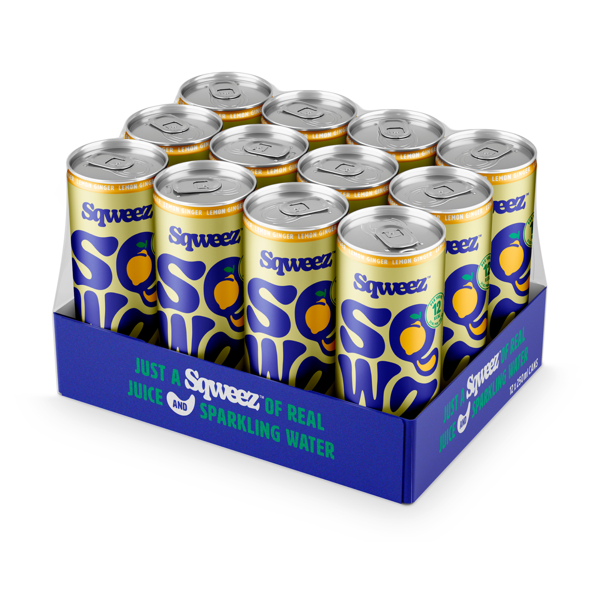 Sqweez citron ingefærdåse (12x 250ml)