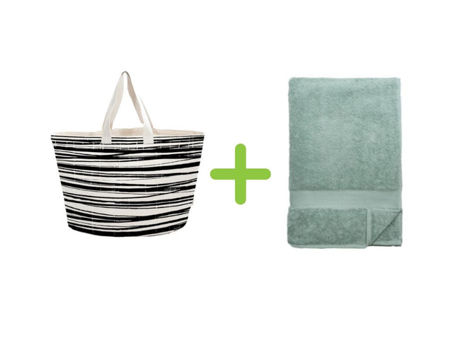 Bo Weevil Beach Bag + badehåndklæde (100x180 cm) - Mineralgrøn