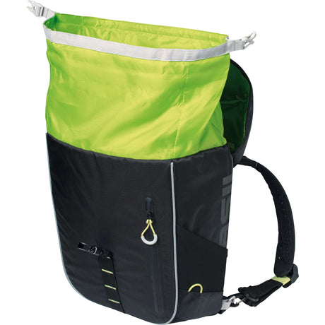 Basil Miles Dawypack - Sporty Bicycle Bag - Unisex - Black Lime