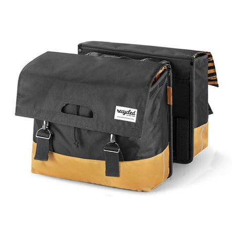 Urban Proof dobbelt cykeltaske - sort gul - 40L