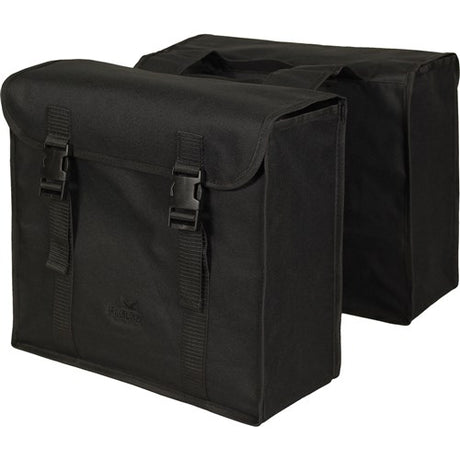 Grønlands taske dobbelt sort-sort. Dimensioner 37x34x14cm.Totaal indhold 40L