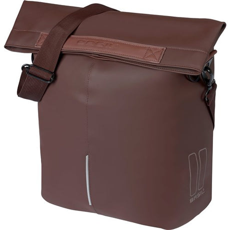 Basil City Bicycle Shopper Vegan Leather, Risted Brown