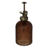 Esschert design plantesprinkler glas ribbet brun eller grå l8 x d7,6 x h19,2cm