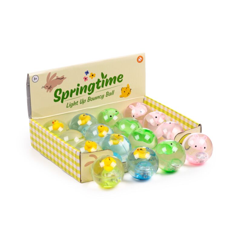 Springtime springand stærkt hoppende LED-blinkende hoppebold