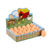 Hoppende gummiæg (papdisplay)