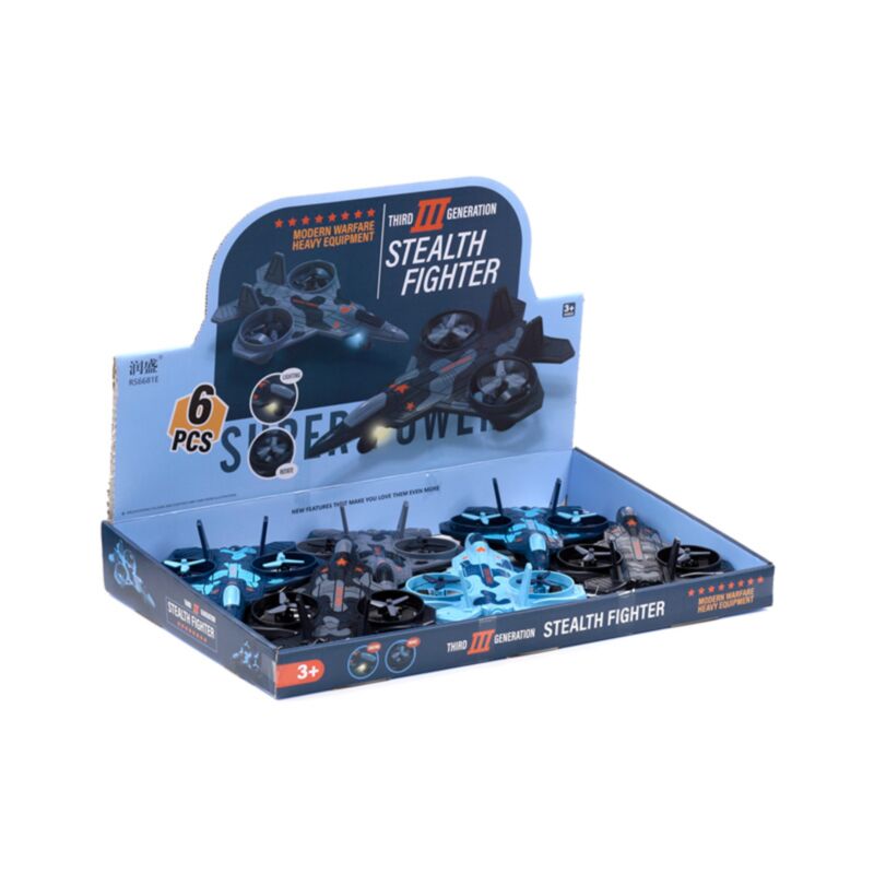 Stealth fighter jet friktion push pull action legetøj