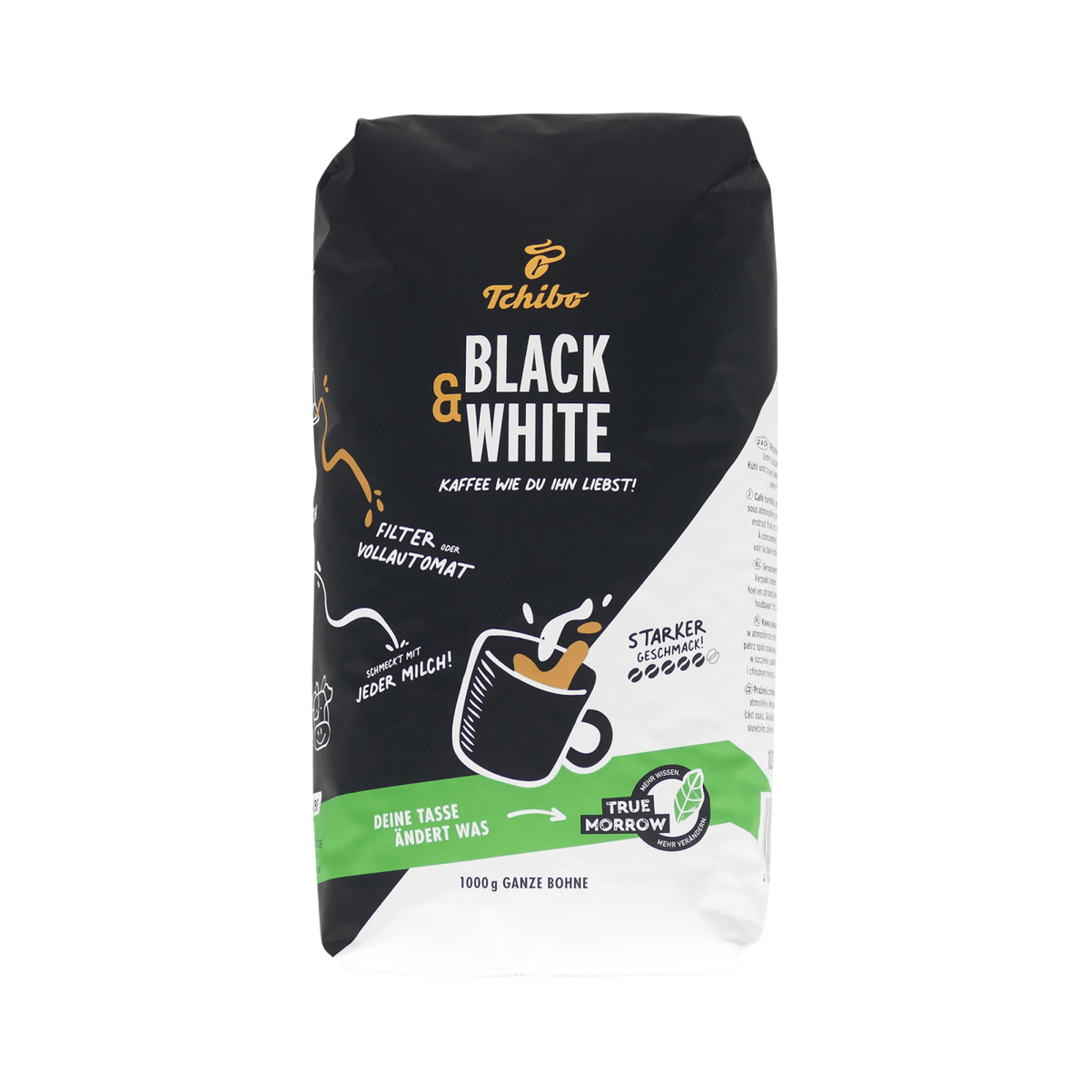 Tchibo sort og hvid (8x 1000gr)