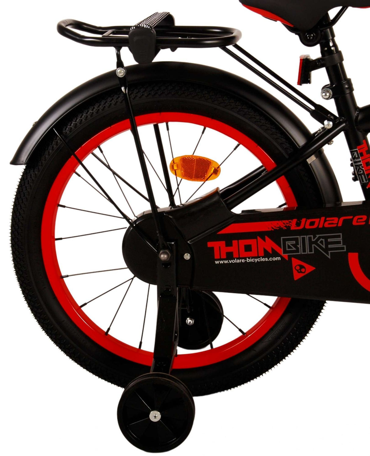 Volare Thombike Children's Bicycle - Drenge - 18 tommer - Sort rød