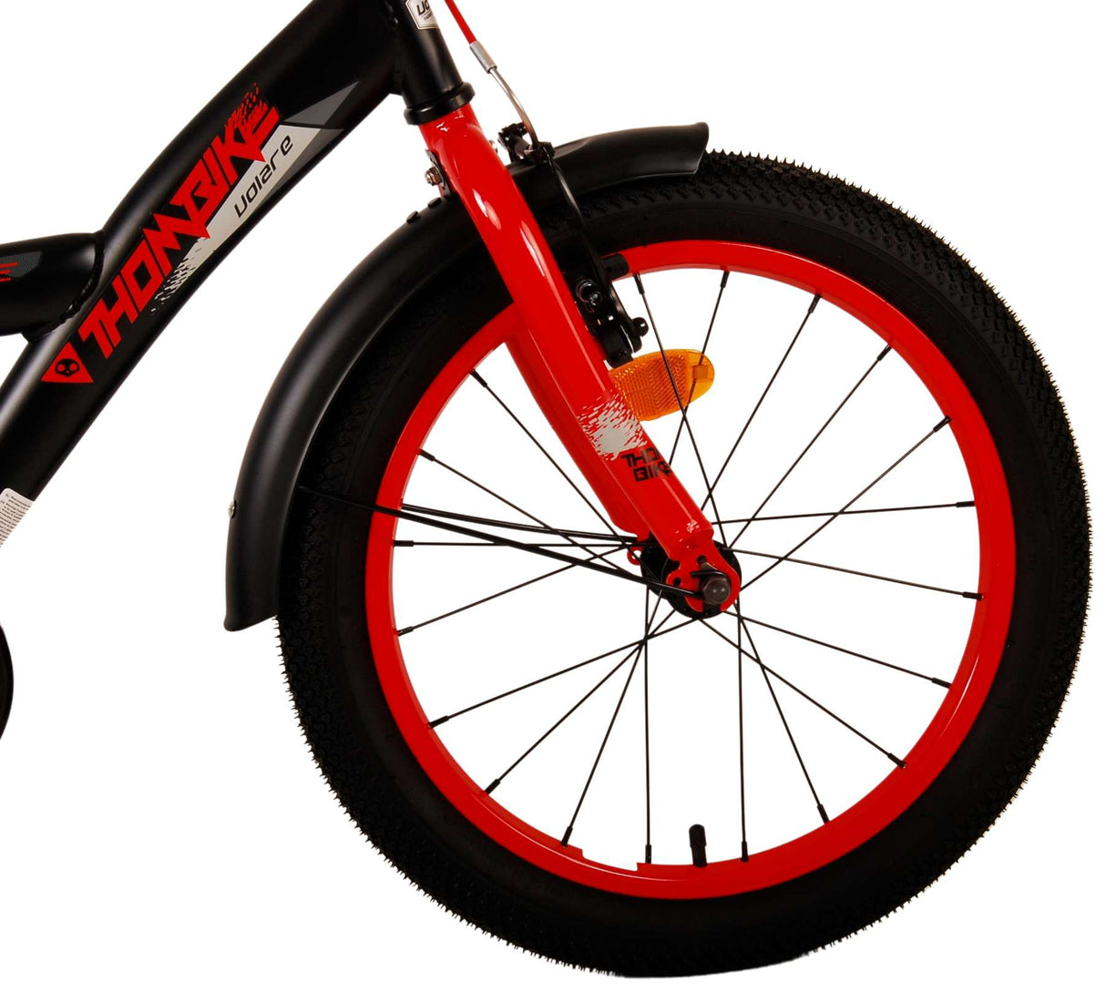 Volare Thombike Children's Bicycle - Drenge - 18 tommer - Sort rød