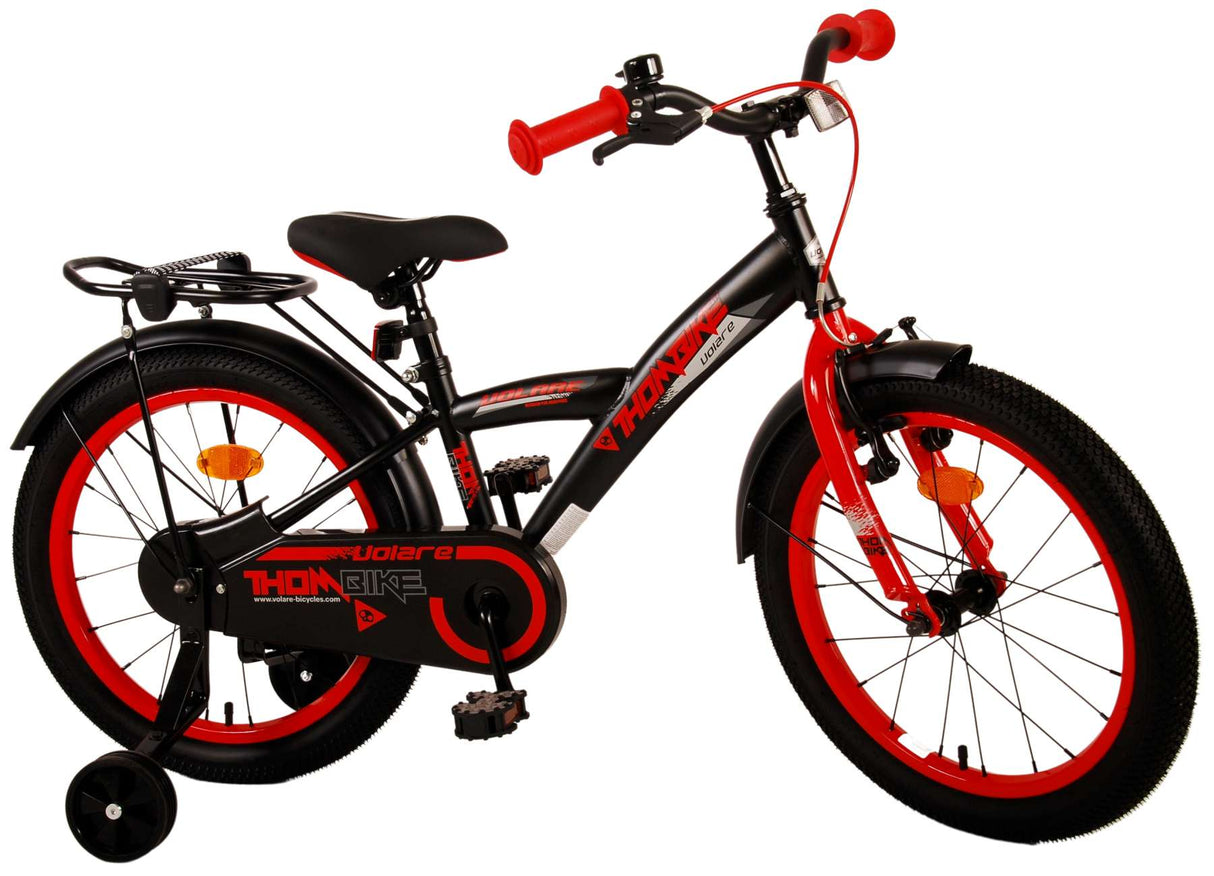 Volare Thombike Children's Bicycle - Drenge - 18 tommer - Sort rød