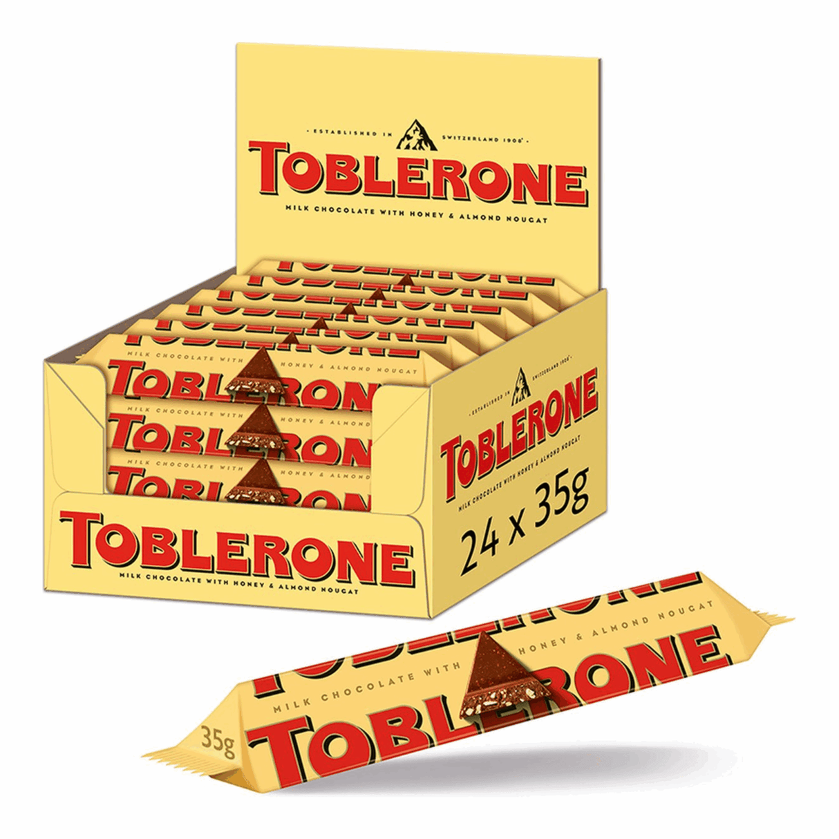 Toblerone mælkechokolade gul (24x 35gr)