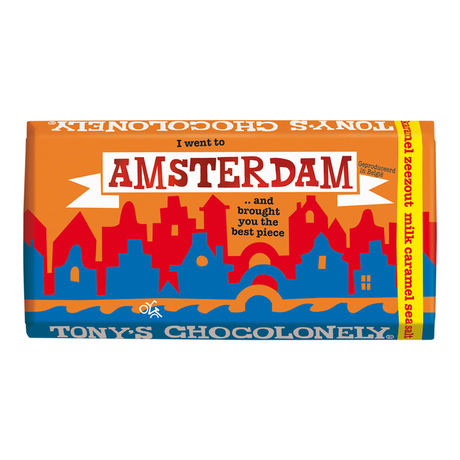 Tony's chocolonely amsterdam mælk karamel havsalt (15x 180gr)