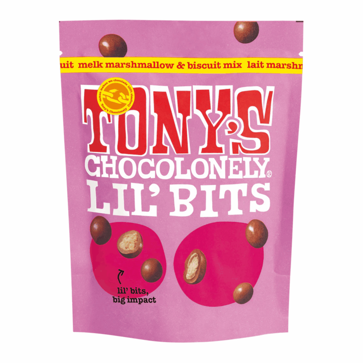 Tony's chocolonely lil' bits milk marshmallow kiks (8x 150gr)