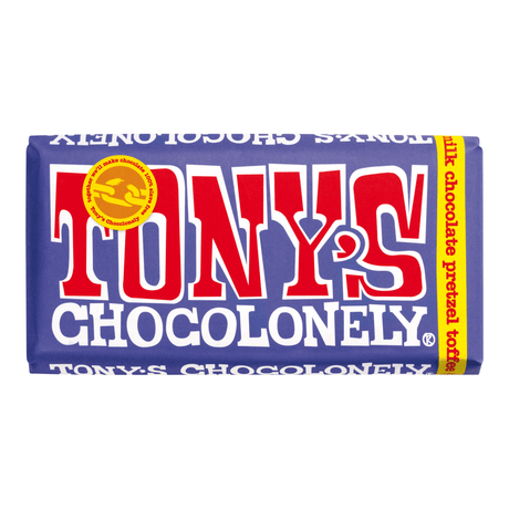 Tony's chocolonely bar mørk mælkekringle toffee (15x 180gr)