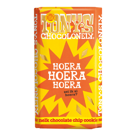 Tony's chocolonely bar hurra mælkechokolade chip cookie (15x 180gr)