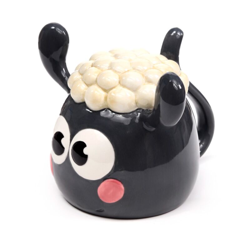 Kawaii søde shaun fåret på hovedet krus