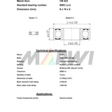 Unionskugleleje max CB-423 698V LLU 8x19x6 keramik