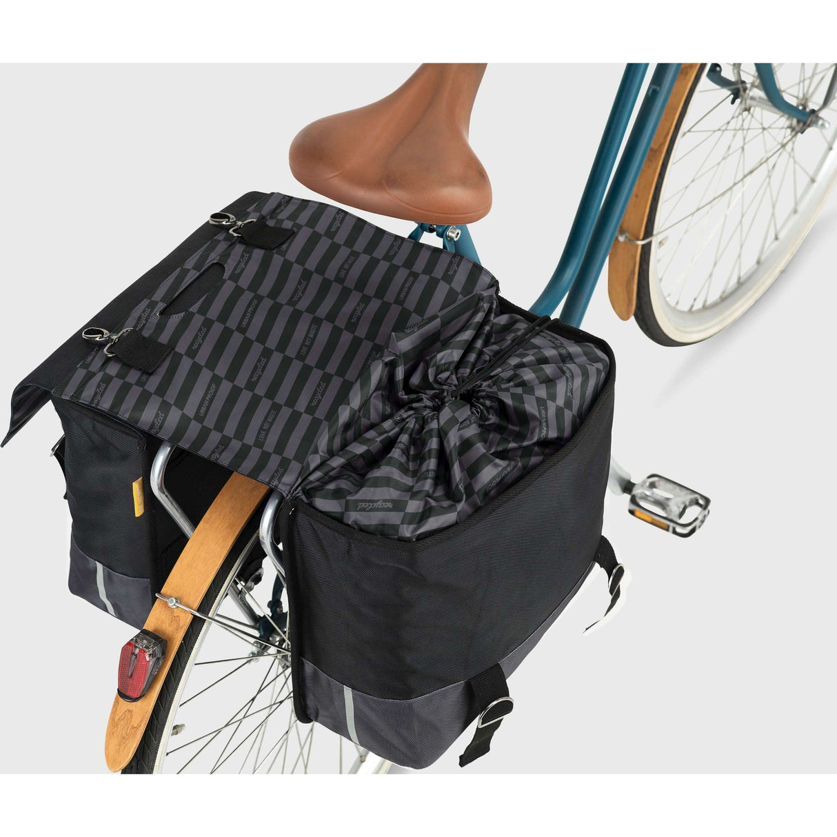 Urban Proof 40L dobbelt cykeltaske sort grå
