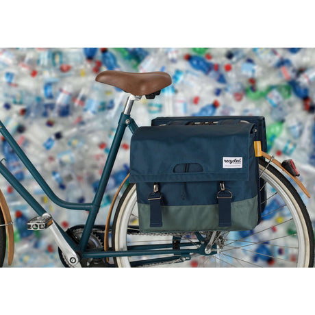 Urban Proof 40L dobbelt cykeltaske - blågrøn