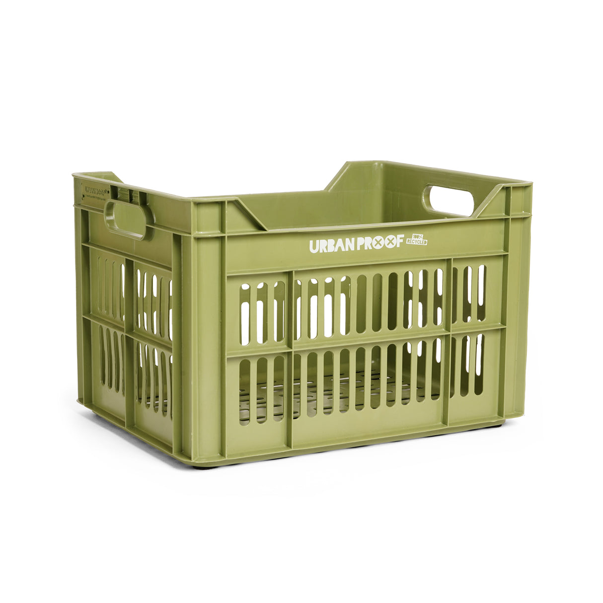 Urban Proof Bicycle Crate genanvendt plast 30L Olive Green 40x30x25 cm