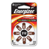 Energizer pr41 312 hørt. batt. 1,4v blister 8 stk