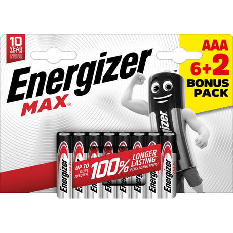 Energizer Max LR03 AAA blister 6+2 stk