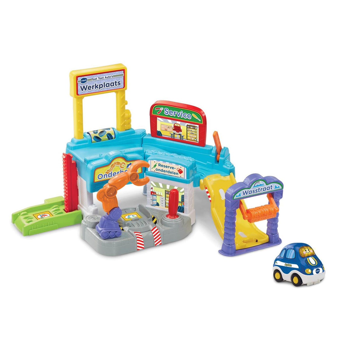 Vtech tude tude biler - værksted - interaktivt legetøj - herunder ayden bil - legetøj fra 1 år og ældre