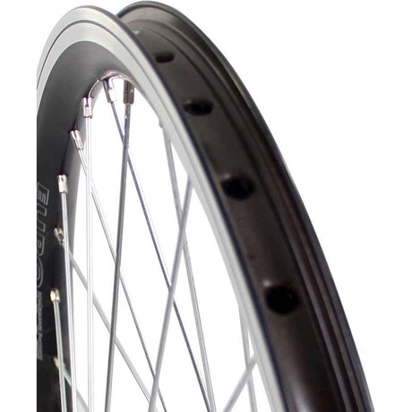 Roland forhjul 24 x 1,75 fast alu v-profil sort zink spk