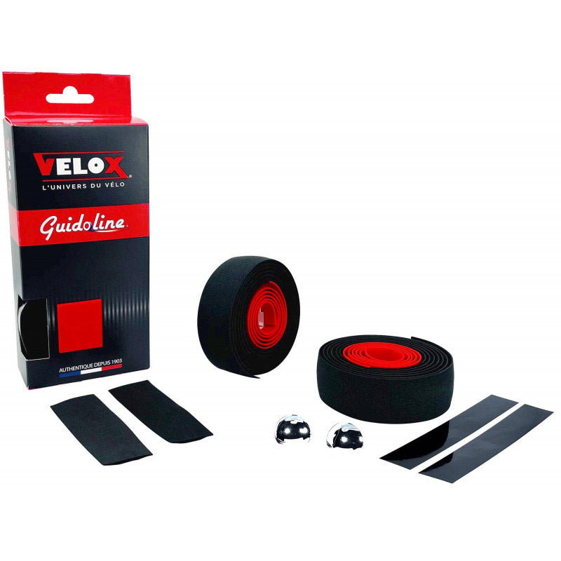 Velox styrtape maxi kork bicolor sort rød (2 stk)