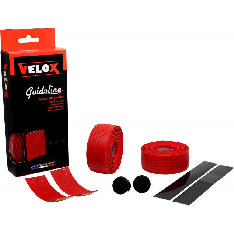 Velox styrtape blød perforeret rød (2 stk)