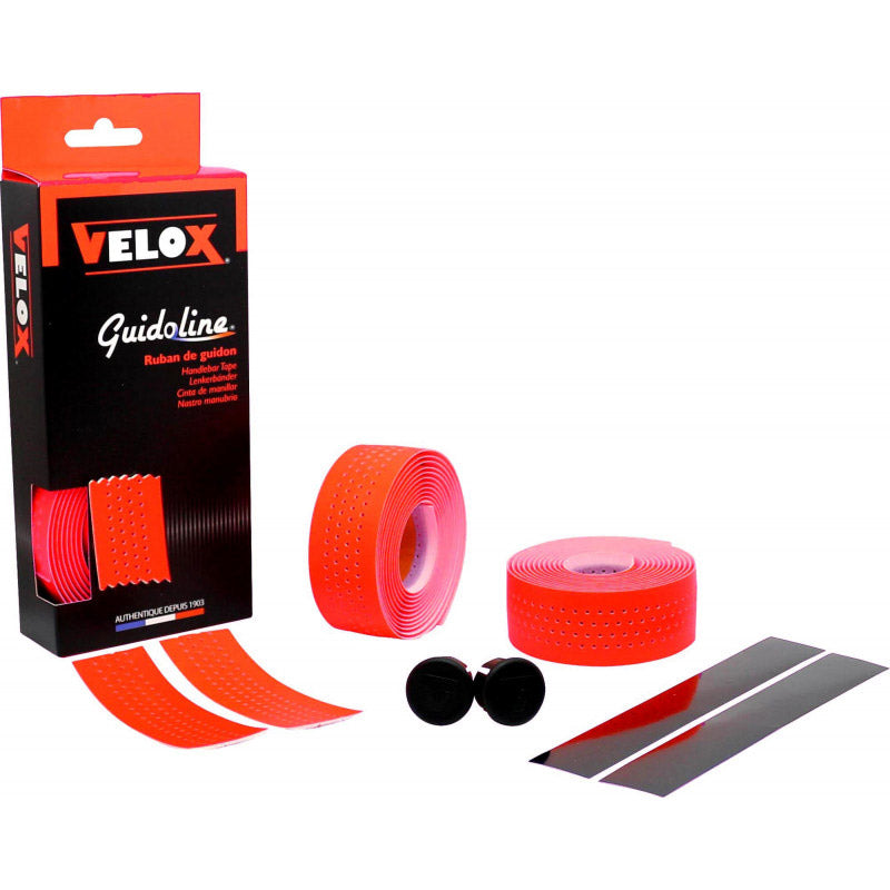 Velox styrtape fluo perforeret fluorrød (2 stk)