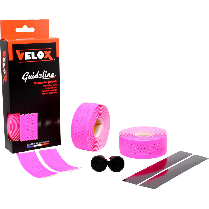 Velox styrtape fluorescerende perforeret fluorescerende pink (2 stk)