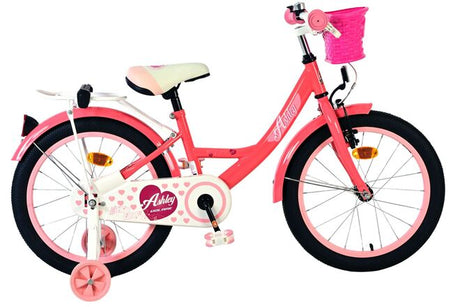 Volare ashley børnecykel - piger - 18 tommer - pink rød