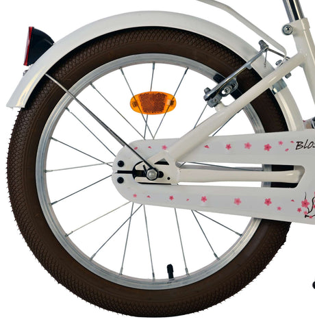 Volare blossom børnecykel - piger - 18 tommer - hvid - to håndbremser