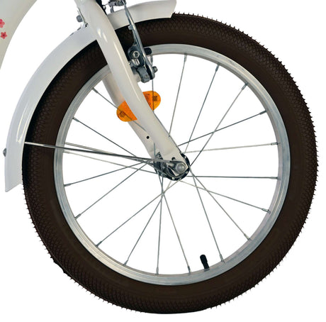 Volare blossom børnecykel - piger - 18 tommer - hvid - to håndbremser
