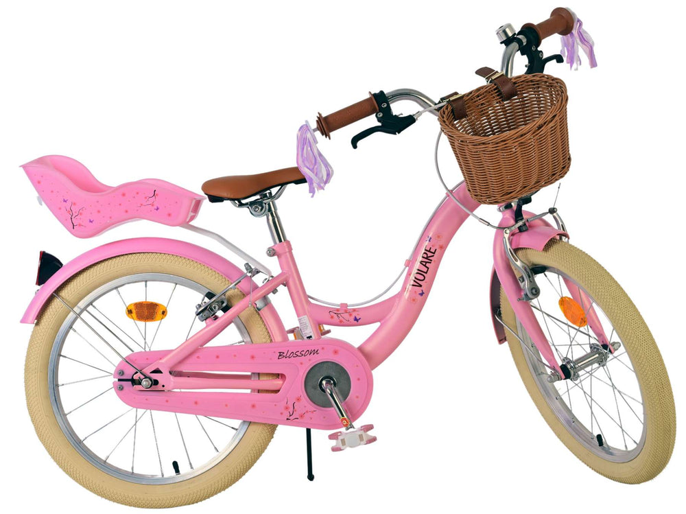 Volare blossom børnecykel - piger - 18 tommer - pink - to håndbremser