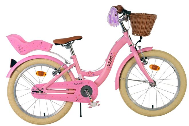 Volare blossom børnecykel - piger - 18 tommer - pink - to håndbremser