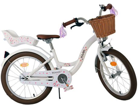 Volare blossom børnecykel - piger - 18 tommer - hvid