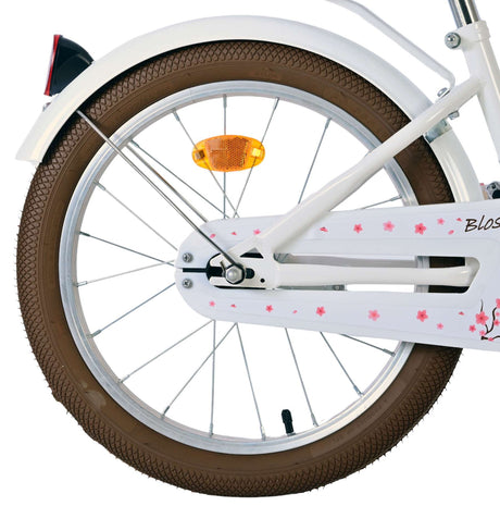 Volare blossom børnecykel - piger - 18 tommer - hvid