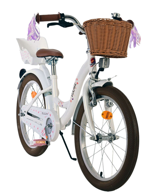 Volare blossom børnecykel - piger - 18 tommer - hvid