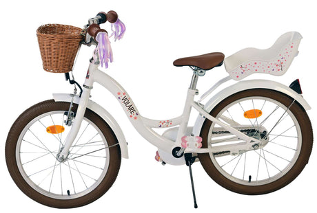 Volare blossom børnecykel - piger - 18 tommer - hvid
