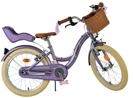 Volare blossom børnecykel - piger - 18 tommer - lilla - to håndbremser
