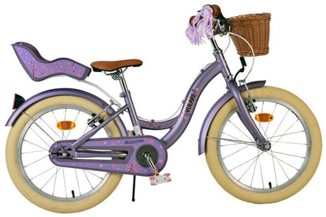 Volare blossom børnecykel - piger - 18 tommer - lilla - to håndbremser