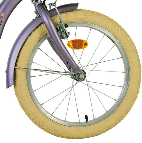 Volare blossom børnecykel - piger - 18 tommer - lilla - to håndbremser