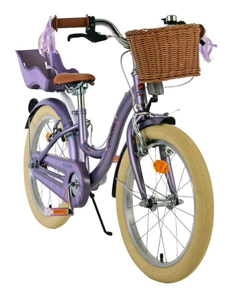 Volare blossom børnecykel - piger - 18 tommer - lilla - to håndbremser