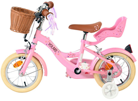 Volare blossom børnecykel - piger - 12 tommer - pink - to håndbremser