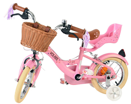 Volare blossom børnecykel - piger - 12 tommer - pink - to håndbremser