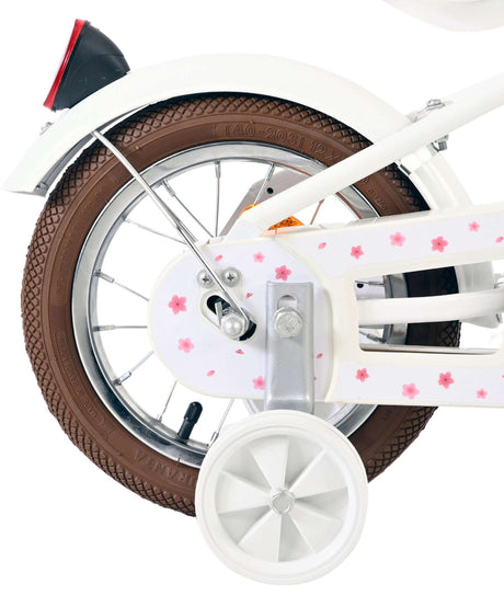 Volare blossom børnecykel - piger - 12 tommer - hvid