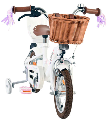 Volare blossom børnecykel - piger - 12 tommer - hvid